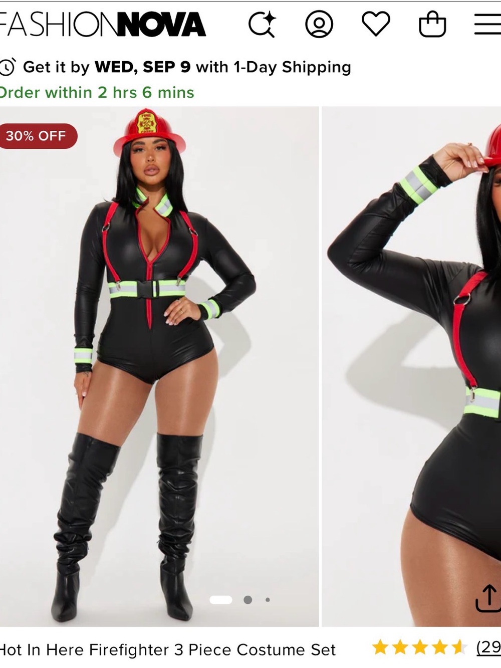 Fashion Nova Firefighter Halloween Costume